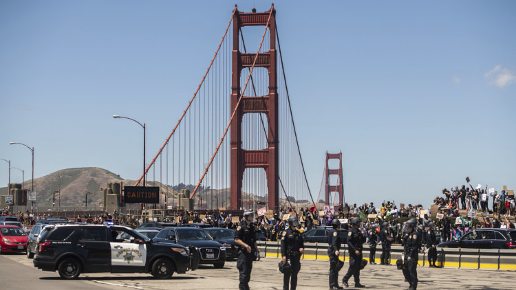 Black Lives Matter protest on the Golden Gate Bridge Photo Gallery