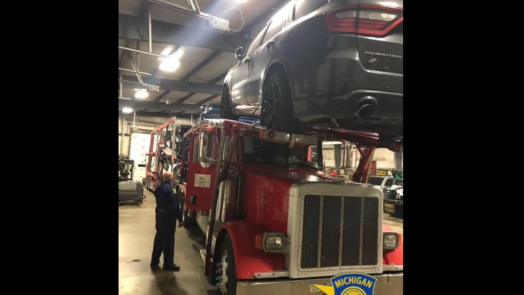 Truck carrying stolen cars stopped by Michigan State Police Photo Gallery