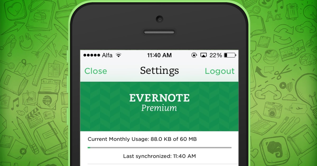is the evernote app good for keeping business inventory