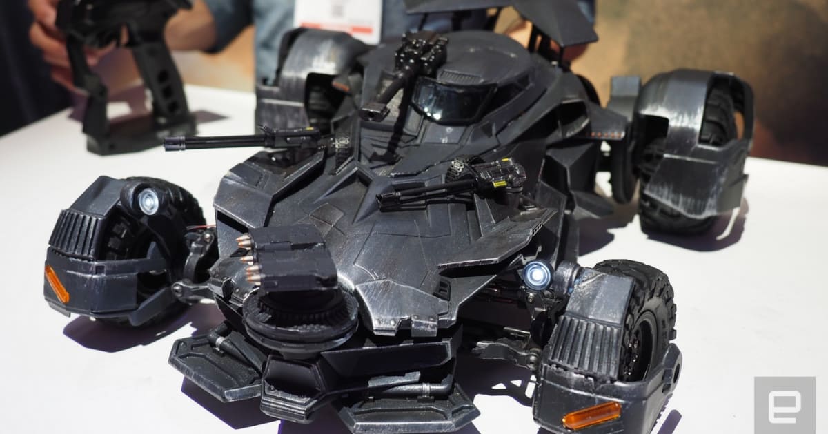 photo of Batmobile toy uses augmented reality to show the driver's view image