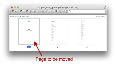 move a page in a pdf document with acrobat for mac