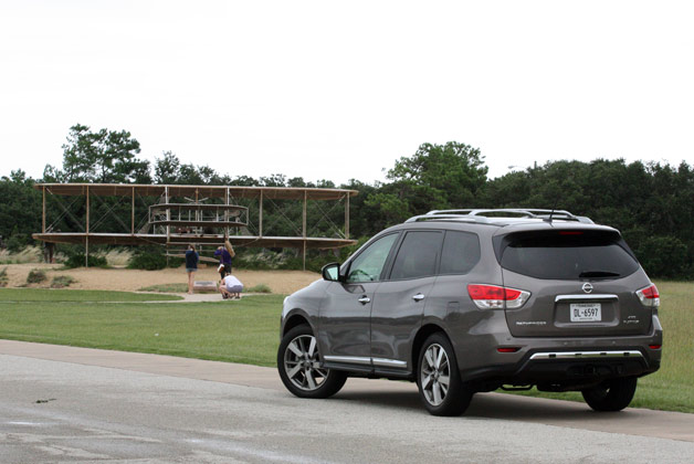 Long-term 2013 Nissan Pathfinder with Wright Bros. plane replica