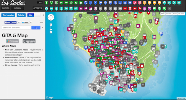 Fan Made Gta V Interactive Map App Puts Rockstar S To