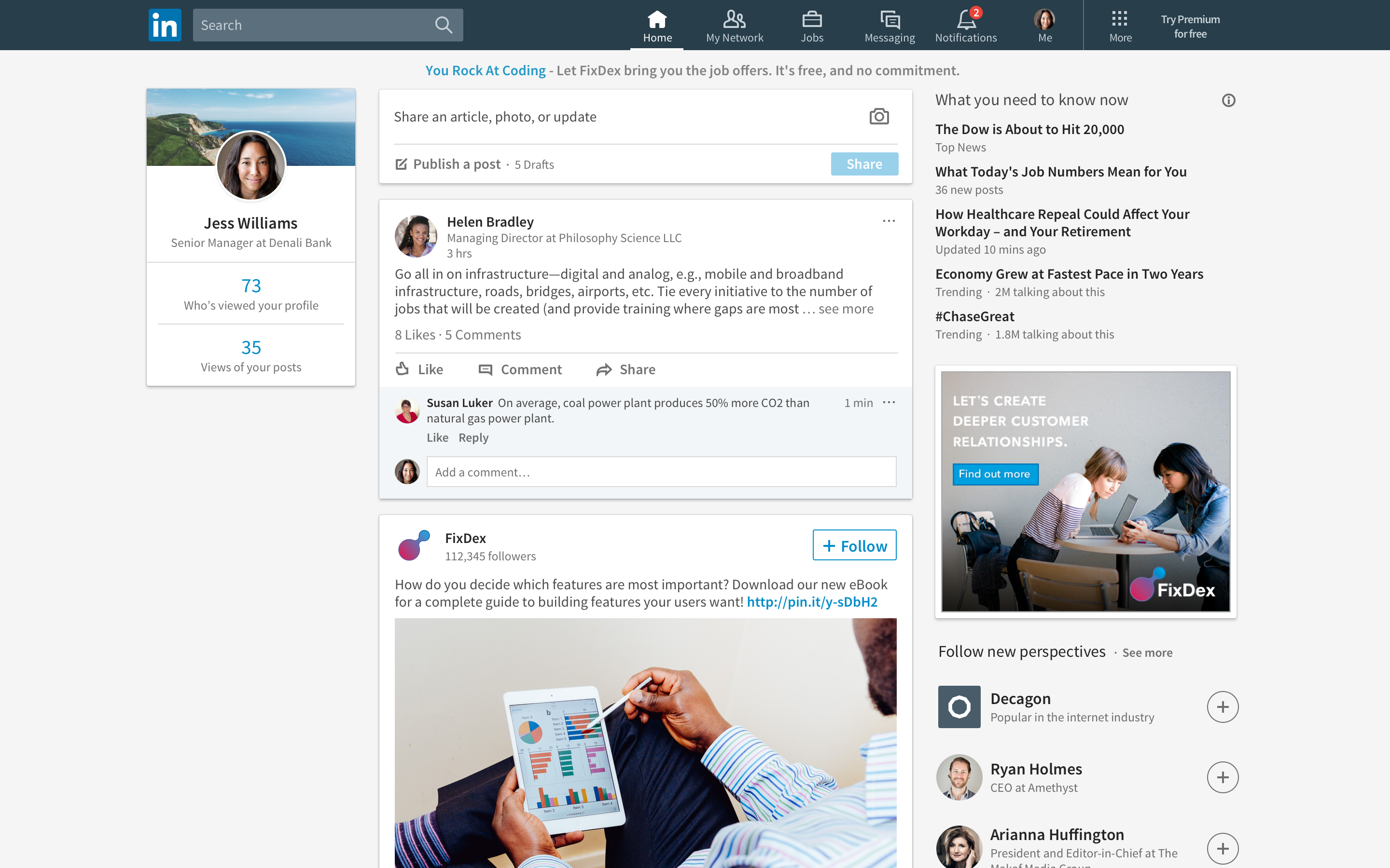 LinkedIn mercifully redesigns its cluttered homepage
