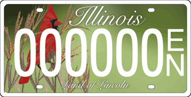 State of illinois environmental license plate