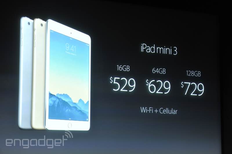 速報：iPad mini 3 発表。7.9型Retina ディスプレイ採用、Touch ID 搭載 - Engadget 日本版