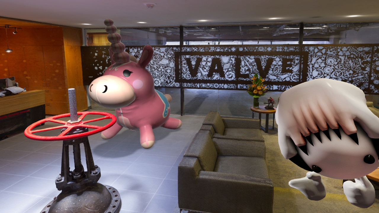 Roam the Valve HQ reception in VR and find the cake already