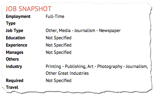 web editor job description