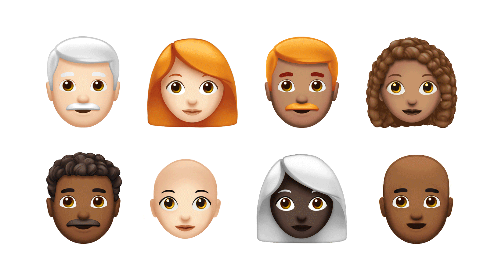 話題 Apple Apple 新しい絵文字を発表 赤毛やグレーヘア カーリーヘアなどが加わる トレンドピックス