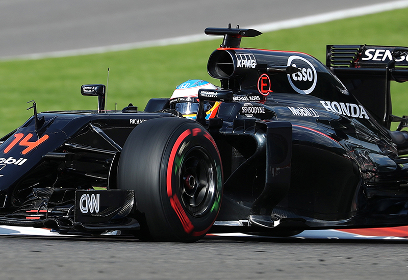  McLaren's Fernando Alonso of Spain during the final practice session