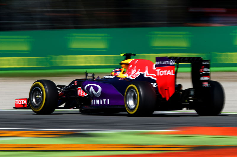 Daniil Kvyat drives during the 2015 Italian F1 Grand Prix.