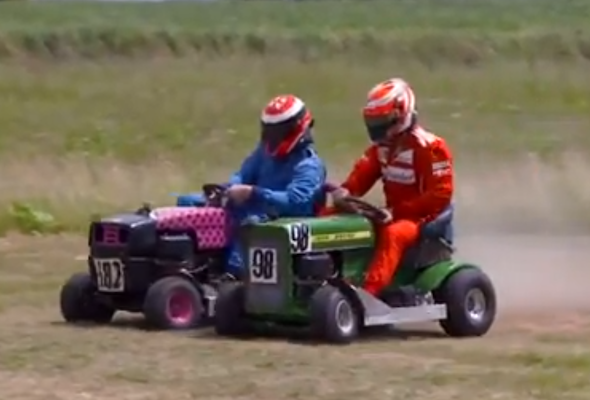Video: Kimi Raikkonen dominates at lawnmower racing - AOL ...