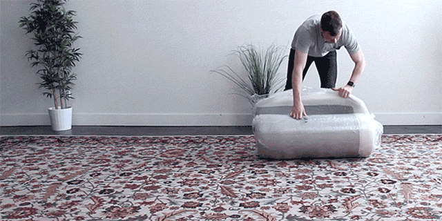 mattress on top of a car gif