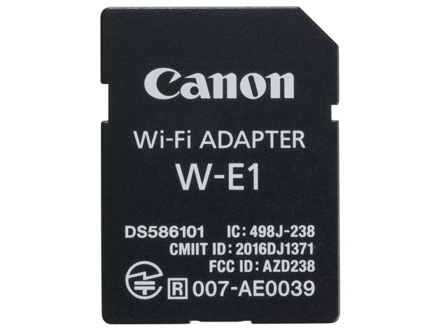 キヤノン、SDカード型Wi-Fiアダプタ『W-E1』。デュアルスロットの片側を使ってカメラにWi-Fi機能を付加 - Engadget 日本版