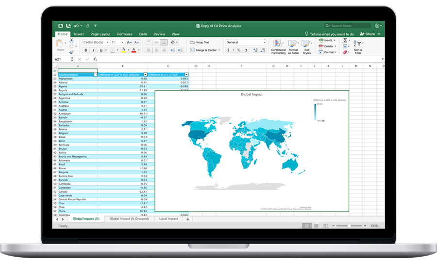 excel for windows and mac