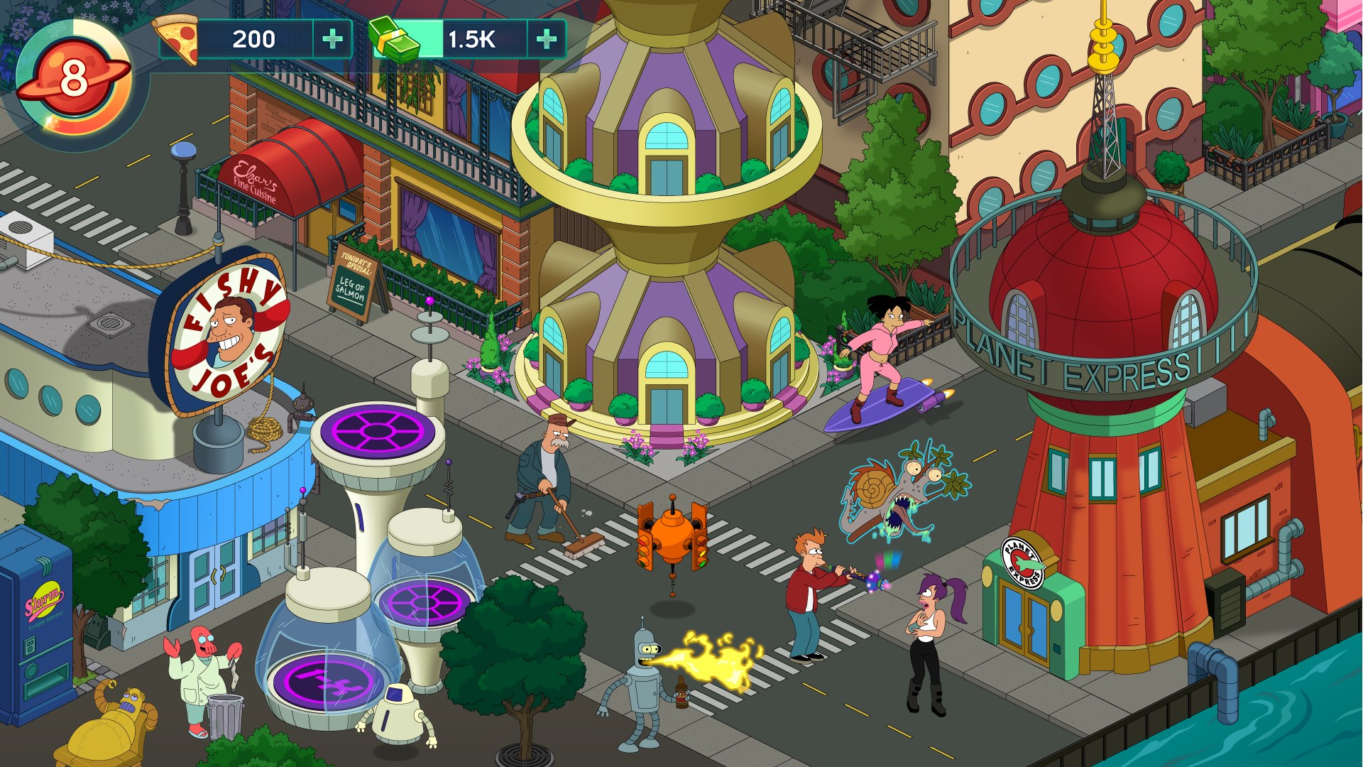 Latest Futurama Mobile Game Is Part Social Sim Part Retro Action   FuturamaWoT Screen05 