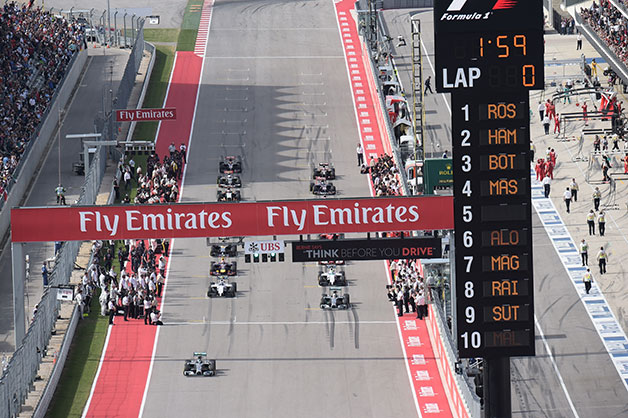 The start of the 2014 US Grand Prix.