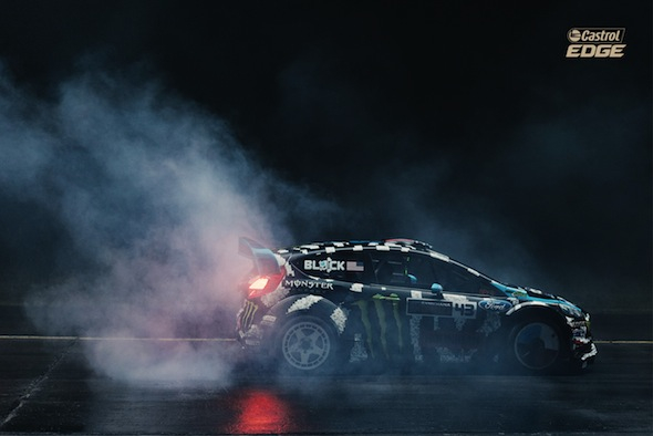 Ken Block Stars In Pitch Black Race Against Lamborghinis Lasers And Lunatic Drivers Aol