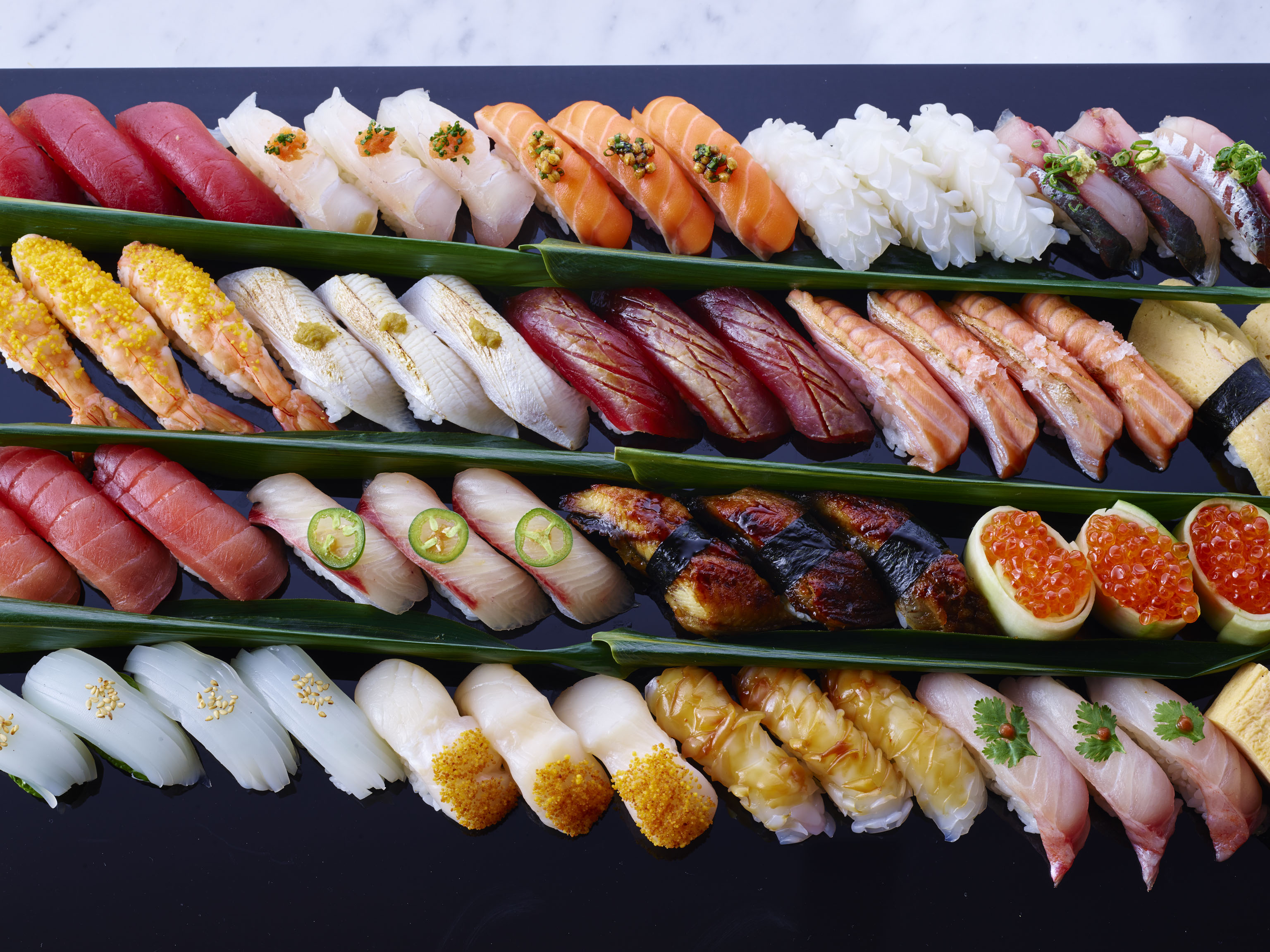 types of flat sushi toppings