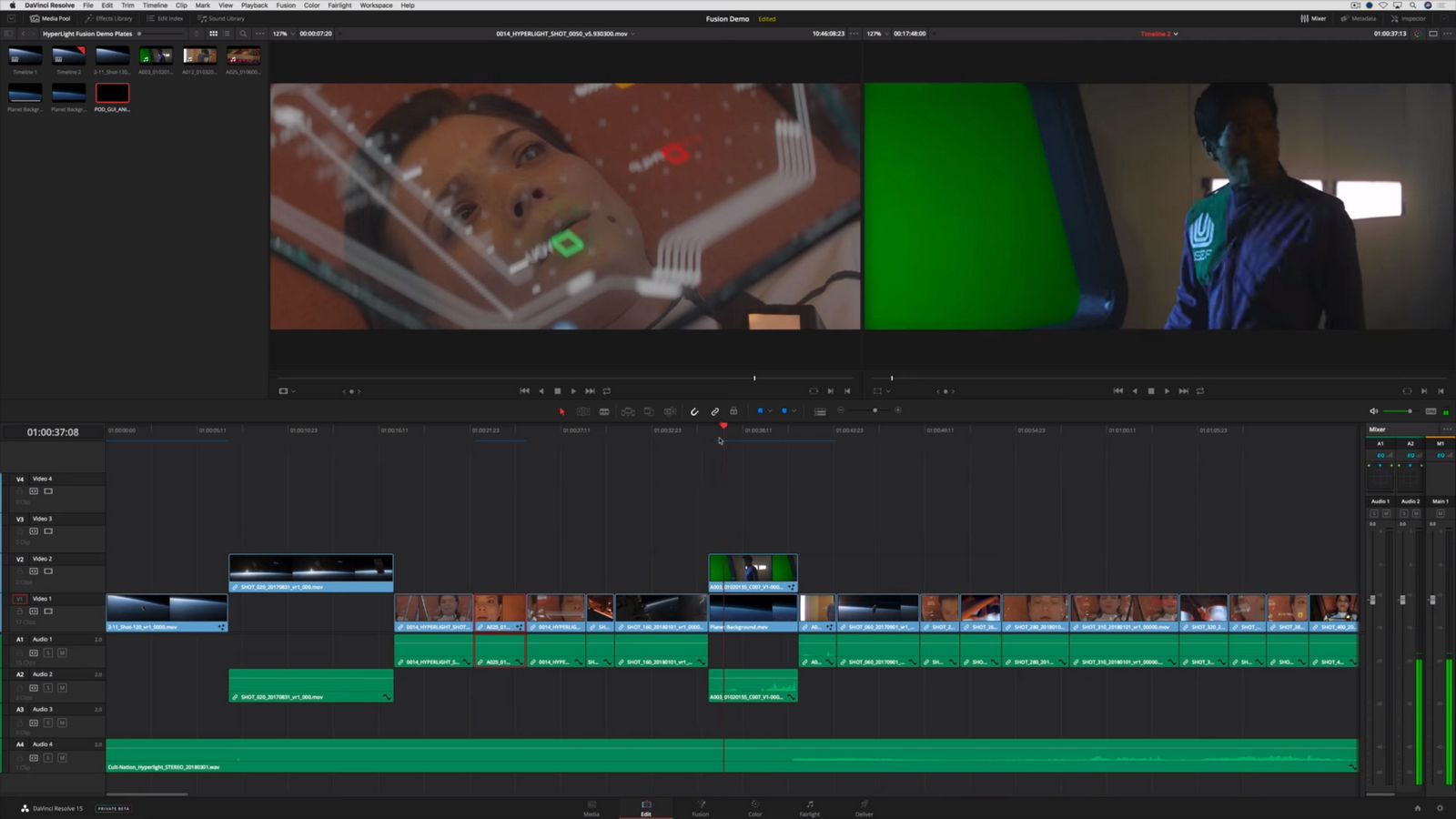 how to speed up video in davinci resolve 15