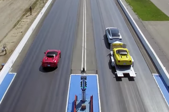 Tesla Model X Beats Alfa While Towing One Behind It Aol