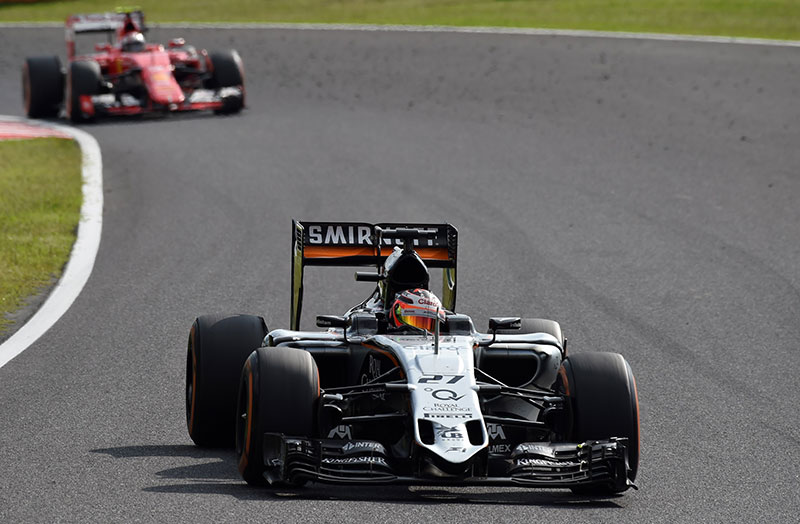 Nico Hulkenberg during the 2015 Japanese Grand Prix.