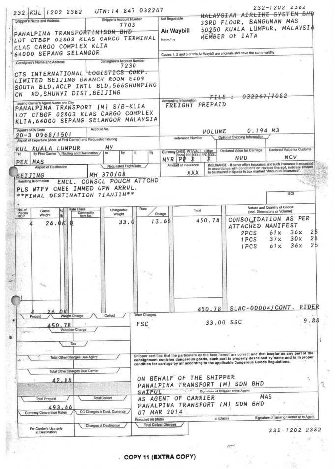 Malaysia's preliminary report on investigation into disappearance of ...