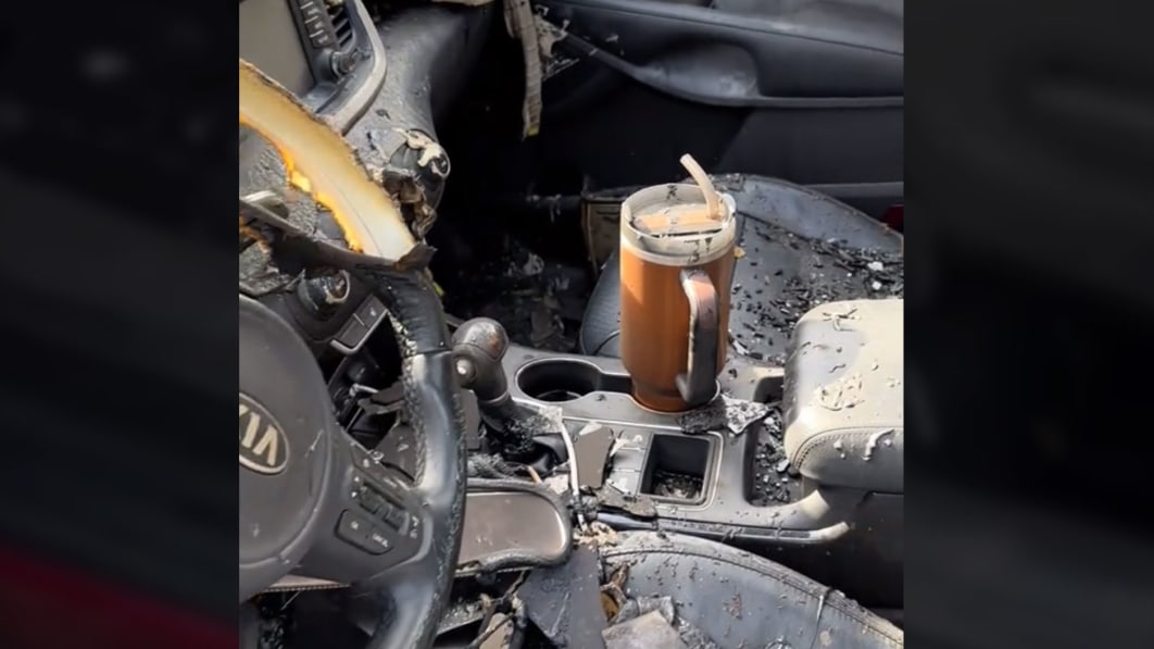 Stanley’s mug survives a car fire, so Stanley replaces both the mug and the car