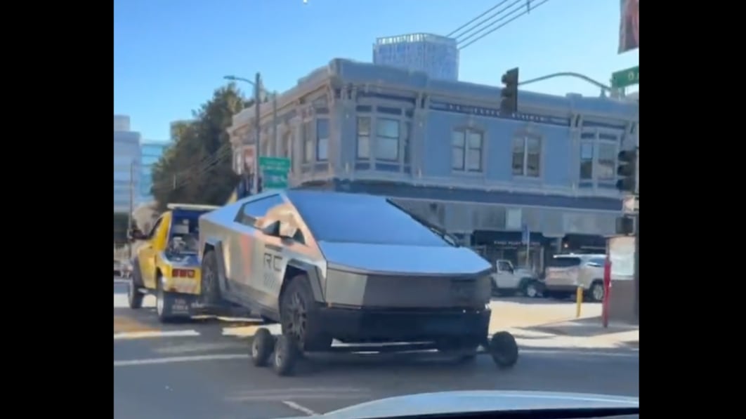 The Tesla Cybertruck is already being towed and isn’t on sale yet