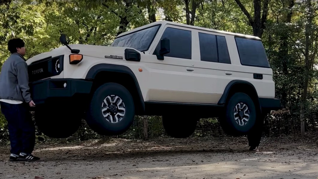 This Toyota Land Cruiser is so light it can be picked up by two people