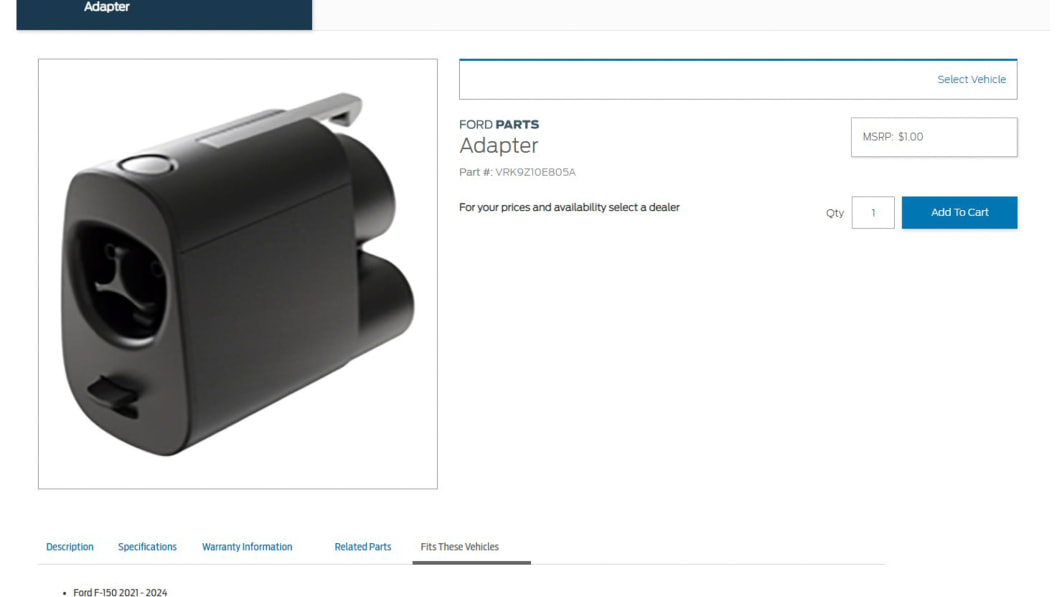 Ford's free Tesla NACS adapter surfaces online