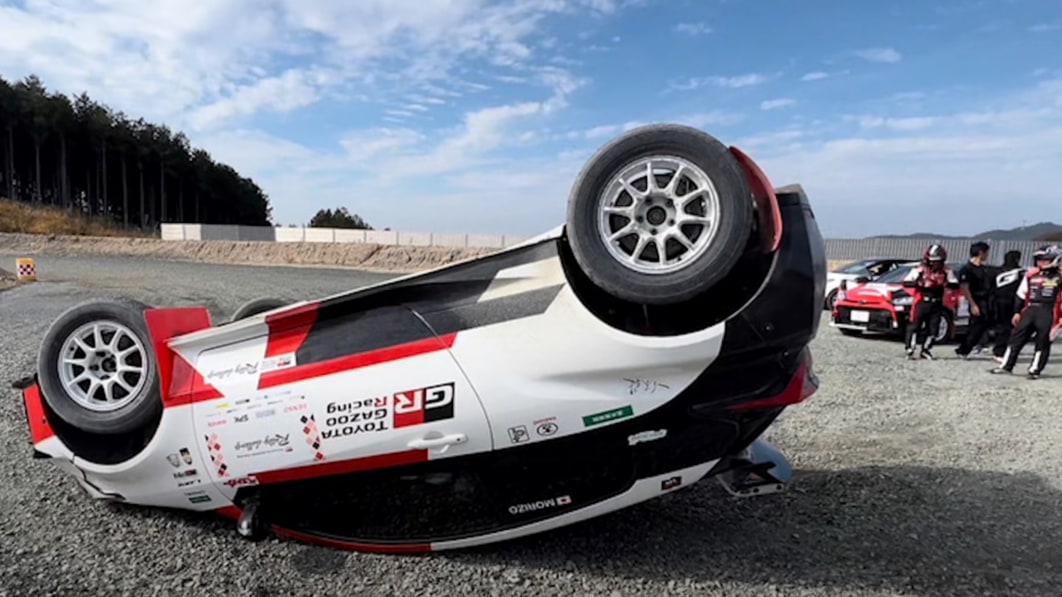 Toyota Chairman Akio Toyoda flipped a GR Yaris rally car during testing