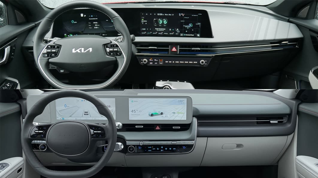 Hyundai Ioniq 5 vs Kia EV6 Interior Comparison | Mellow modernism vs. supreme sportiness