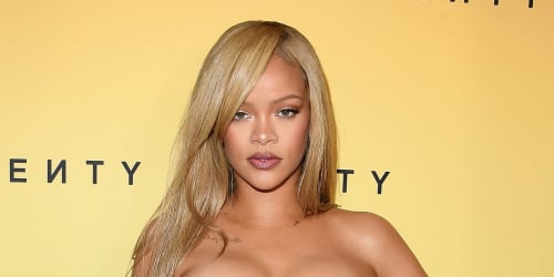 Rihanna stuns in strapless corset dress at Fenty Beauty launch in Los Angeles