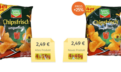 Mogelpackung des Monats: Funny-Frisch-Chips