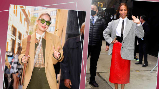 Ties are back and celebs are adding them to every outfit