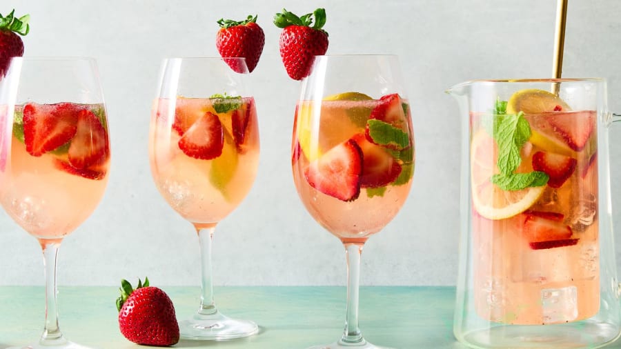 You should be sipping strawberry-mint sangria all season