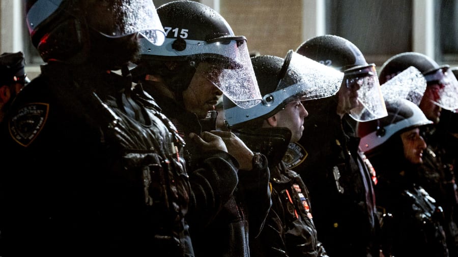 How the dramatic police showdown with protesters at Columbia University unfolded