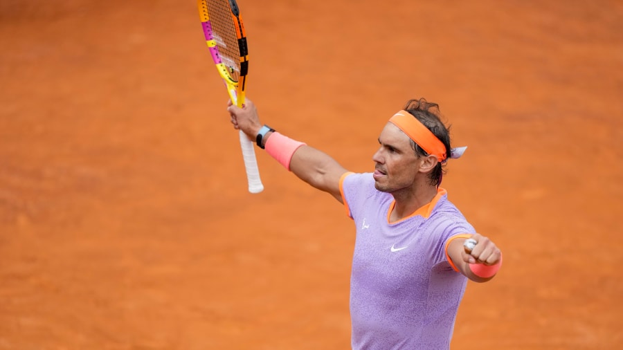 Rafael Nadal through to second round of Italian Open after comeback win