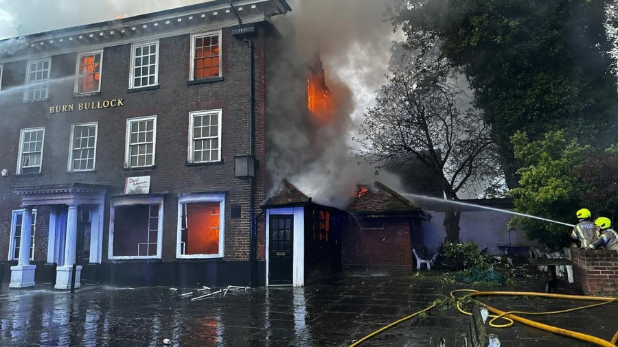 ‘Significant damage’ after 80 firefighters called to blaze at listed London pub