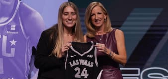 Kate Martin attends WNBA draft to support Caitlin Clark, gets drafted by Las Vegas in second round