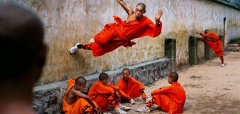 China’s Shaolin monks are known for their incredible acrobatics. This photographer captured them in action