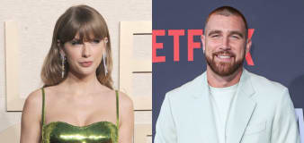Taylor Swift and Travis Kelce pack on the PDA in stunning outfits at gala