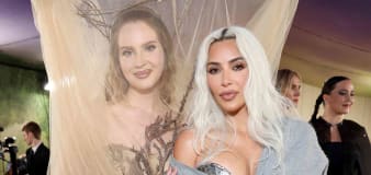 Lana Del Rey and Kim Kardashian pose in 'sister corset' looks at the Met Gala