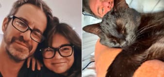 Valerie Bertinelli's Boyfriend Mike Goodnough Cuddles with Her Cat: 'I am Now in League with Batman'