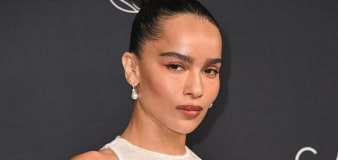 Zoë Kravitz Embraces the No-Pants Trend with a Sexy Sheer Outfit Made Out of Hosiery