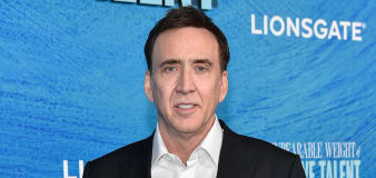 Nicolas Cage steps out with bright red hair