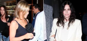 'Friends' forever! Jennifer Aniston and Courteney Cox spend dinner with pals in L.A.