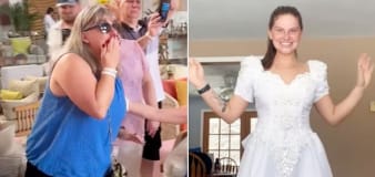 Bride Surprises Mom by Wearing Her ‘90s Wedding Dress: See Her Sweet Reaction!