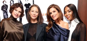 Linda Evangelista, Christy Turlington, Cindy Crawford and Naomi Campbell reunite in “super”-chic looks